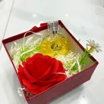 Set Hộp Quà Tặng Nước Hoa Nữ Charme Chance Vàng 50ml - Hộp Hoa Rơm Nhiều Màu