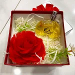 Set Hộp Quà Tặng Nước Hoa Nữ Charme Chance Vàng 50ml - Hộp Hoa Rơm Nhiều Màu