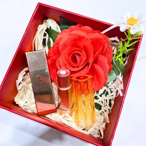 Set Hộp Quà Tặng Son Dưỡng Ẩm Môi Hàn Quốc Embisu Glowp Lip Tint - Hộp Hoa Rơm Nhiều Màu