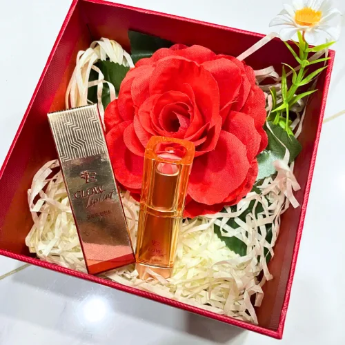 Set Hộp Quà Tặng Son Dưỡng Ẩm Môi Hàn Quốc Embisu Glowp Lip Tint - Hộp Hoa Rơm Nhiều Màu