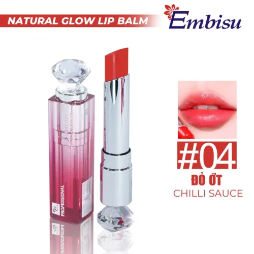 Set Hộp Quà Tặng Son Dưỡng Ẩm Môi Hàn Quốc Embisu Natural Glow Lip Balm - Hộp Hoa Rơm Nhiều Màu