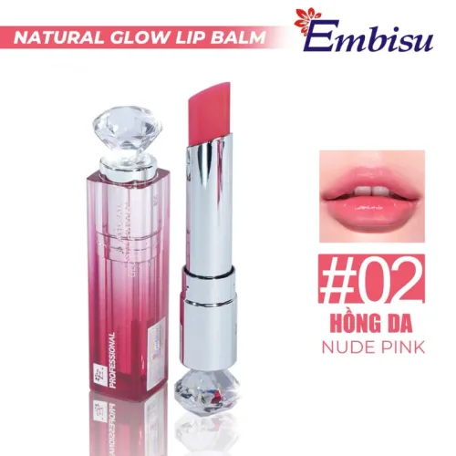 Set Hộp Quà Tặng Son Dưỡng Ẩm Môi Hàn Quốc Embisu Natural Glow Lip Balm - Hộp Hoa Rơm Nhiều Màu