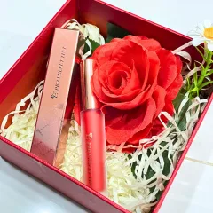 Set Hộp Quà Tặng Son Môi Kem Nhung Lì Hàn Quốc Embisu Pro Vel Tint 10 Màu - Hộp Hoa Rơm Nhiều Màu