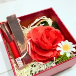 Set Hộp Quà Tặng Son Môi Kem Nhung Lì Hàn Quốc Embisu Pro Vel Tint 10 Màu - Hộp Hoa Rơm Nhiều Màu