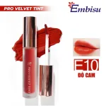 Set Hộp Quà Tặng Son Môi Kem Nhung Lì Hàn Quốc Embisu Pro Vel Tint 10 Màu - Hộp Hoa Rơm Nhiều Màu
