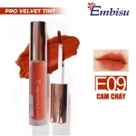 Set Hộp Quà Tặng Son Môi Kem Nhung Lì Hàn Quốc Embisu Pro Vel Tint 10 Màu - Hộp Hoa Rơm Nhiều Màu