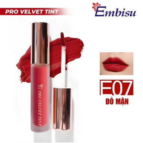 Set Hộp Quà Tặng Son Môi Kem Nhung Lì Hàn Quốc Embisu Pro Vel Tint 10 Màu - Hộp Hoa Rơm Nhiều Màu
