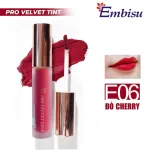 Set Hộp Quà Tặng Son Môi Kem Nhung Lì Hàn Quốc Embisu Pro Vel Tint 10 Màu - Hộp Hoa Rơm Nhiều Màu