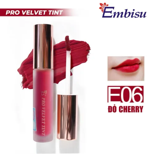 Set Hộp Quà Tặng Son Môi Kem Nhung Lì Hàn Quốc Embisu Pro Vel Tint 10 Màu - Hộp Hoa Rơm Nhiều Màu
