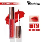 Set Hộp Quà Tặng Son Môi Kem Nhung Lì Hàn Quốc Embisu Pro Vel Tint 10 Màu - Hộp Hoa Rơm Nhiều Màu