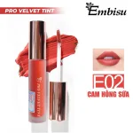 Set Hộp Quà Tặng Son Môi Kem Nhung Lì Hàn Quốc Embisu Pro Vel Tint 10 Màu - Hộp Hoa Rơm Nhiều Màu