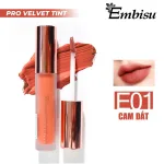 Set Hộp Quà Tặng Son Môi Kem Nhung Lì Hàn Quốc Embisu Pro Vel Tint 10 Màu - Hộp Hoa Rơm Nhiều Màu
