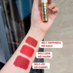 Set Hộp Quà Tặng Son Môi Love M.O.I Màu Vàng - Son Moi 3 Màu - Hộp Hoa Rơm Nhiều Màu
