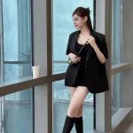 Sét jum len đen kèm vest
