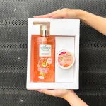 Set Quà Tặng Sữa Tắm Enchanteur Naturelle Hương Hoa Hồng & Tẩy Tế Bào Chết Body (Set Màu Cam)
