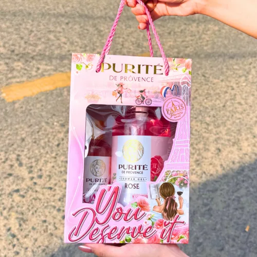 Set Quà Tặng Sữa Tắm Purité Hương Hoa Hồng Rose 850ml + Sữa Tắm Purité Hương Anh Đào Cherry Blossoms 250ml