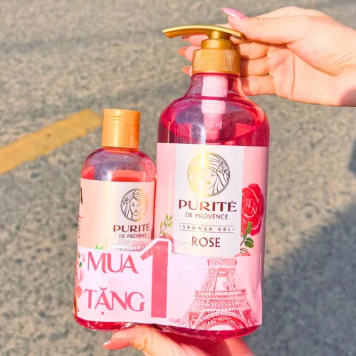 Set Quà Tặng Sữa Tắm Purité Hương Hoa Hồng Rose 850ml + Sữa Tắm Purité Hương Anh Đào Cherry Blossoms 250ml