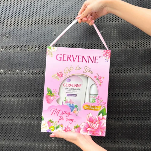 Set Quà Tặng Sữa Tắm Trắng Da Hương Nước Hoa Gervenne & Lăn Khử Mùi Gervenne