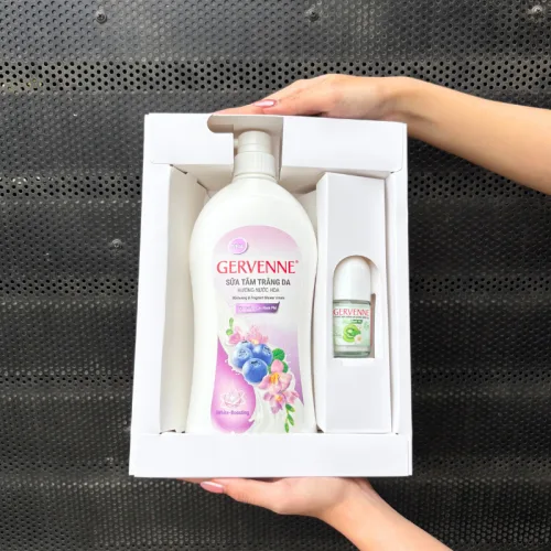 Set Quà Tặng Sữa Tắm Trắng Da Hương Nước Hoa Gervenne & Lăn Khử Mùi Gervenne
