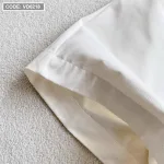 sét sơ mi kẻ sọc logo + crop 2 dây trắng+ short kaki trắng