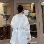Sét sơ mi trắng 4 món khoác sơ mi kèm áo ba lỗ short