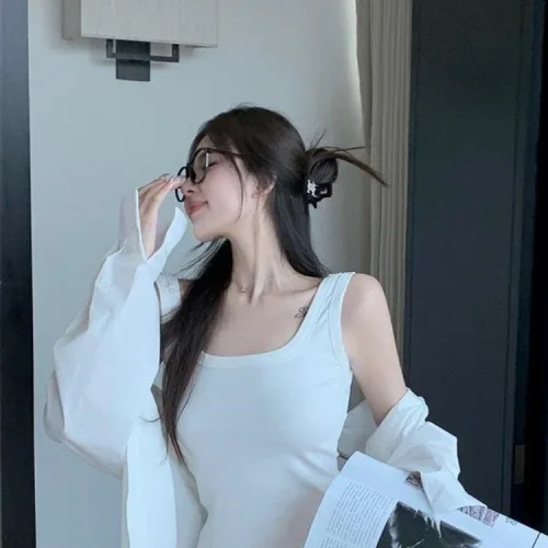 Sét sơ mi trắng đầm balo