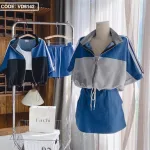 Sét thể thao phối màu rút eo short
