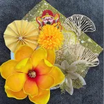 Set Trang Trí Hoa Mộc Lan - Mẹt Tre Hoa Treo Tường - Phên Tre Trang Trí Tết