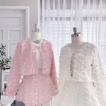 Sét vest bố tua tua baby áo khoác + chân váy