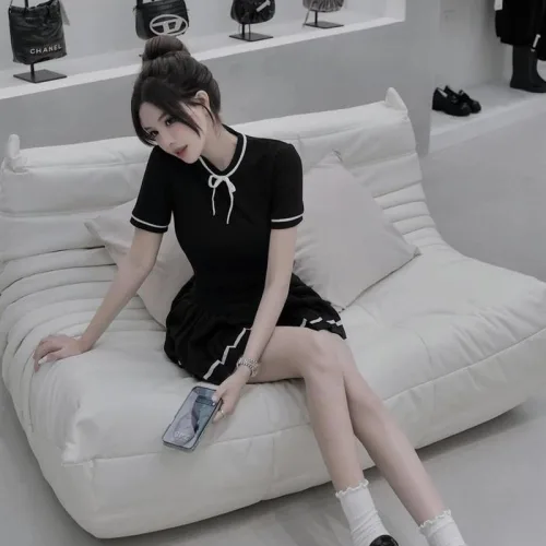 Sét xếp ly viền phối 2 màu
