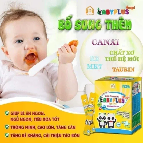 Siro ăn ngon Baby Plus giúp bé hết biếng ăn tăng cân tiêu hóa tốt mẹ nuôi con nhàn tênh