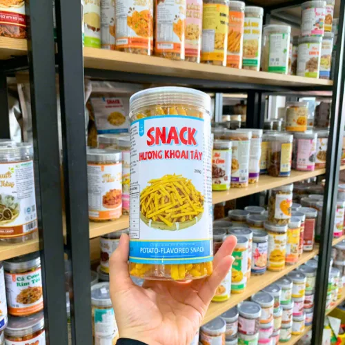 Snack Hương Khoai Tây Ống Vàng Thơm Ngon 200g - Hộp Pet