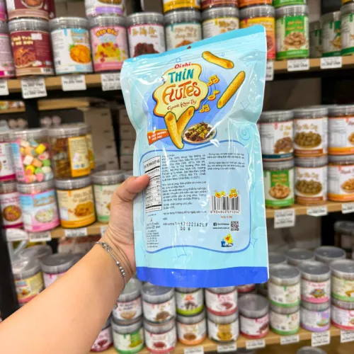 Snack Khoai Tây Oishi Vị Thịt Nướng Phô Mai 50g