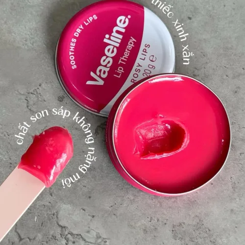 Son dưỡng hồng môi hộp thiếc hương hoa hồng Vaseline Lip Therapy Rosy Lips 20g
