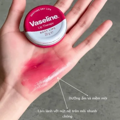 Son Dưỡng Môi Vaseline Hộp Thiếc Màu Hồng Lip Therapy Rosy Lips 20g