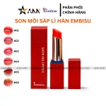 Son Môi Sáp Lì Hàn Quốc Embisu Satin Veil Lipstick - 6 Màu