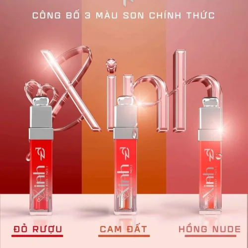 Son Xinh TN Mỹ Phẩm Đông Anh 1 Set 3 Màu Tặng Tẩy Tế Bào Chết