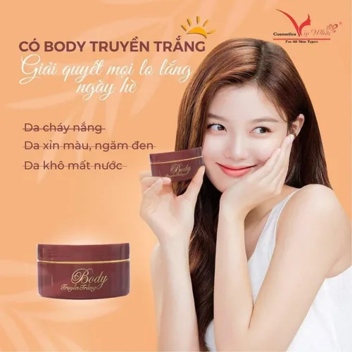 Sử dụng kem body vip white sẽ có ngay làn da trắng sáng mịn màng