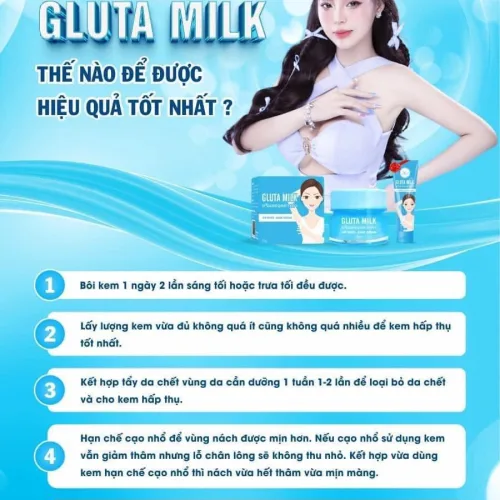 Sử dụng kem Gluta Milk thế nào để được hiệu quả tốt nhất