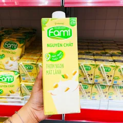 Sữa Đậu Nành FAMI Nguyên Chất Hộp Lớn 1 Lít