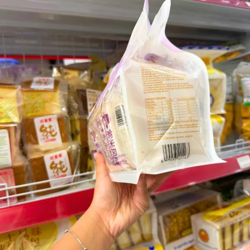 Bánh Mì Sữa Chua Gạo Tím HESHAN - Bánh Sữa Chua Ông Già Mini 360g (Bịch 20 Gói)