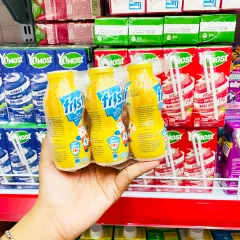 Sữa Chua Uống FRISTI Hương Đào Lốc 6 Chai (80ml/Chai) - Màu Vàng