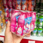 Sữa Chua Uống FRISTI Hương Dâu Lốc 6 Chai (80ml/Chai) - Màu Hồng