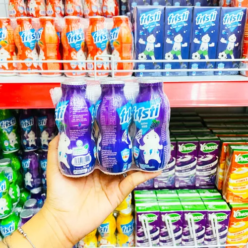 Sữa Chua Uống FRISTI Hương Nho Lốc 6 Chai (80ml/Chai) - Màu Tím