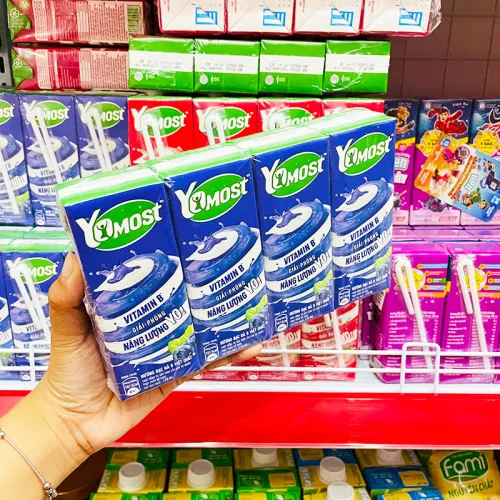Sữa Chua Uống Yomost Vị Việt Quốc Bạc Hà Lốc 4 Hộp (170ml/Hộp)