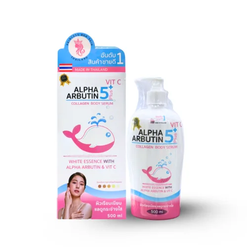 Sữa Dưỡng Thể Alpha Arbutin 5Plus+ Vit C Collagen Body Serum Princess Bkk Skin ThaiLand 500ml Có Tem