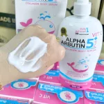 Sữa Dưỡng Thể Alpha Arbutin 5Plus+ Vit C Collagen Body Serum Princess Bkk Skin ThaiLand 500ml Có Tem