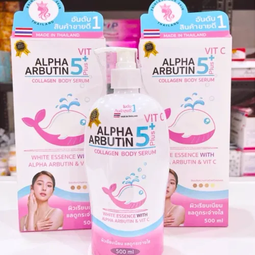 Sữa Dưỡng Thể Alpha Arbutin 5Plus+ Vit C Collagen Body Serum Princess Bkk Skin ThaiLand 500ml Có Tem