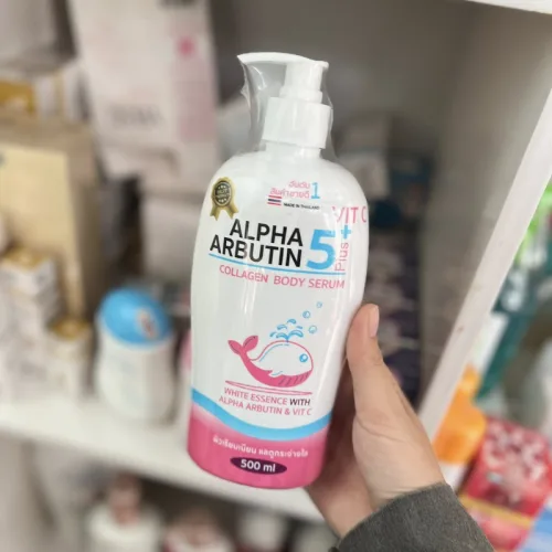 Sữa Dưỡng Thể Alpha Arbutin 5Plus+ Vit C Collagen Body Serum Princess Bkk Skin ThaiLand 500ml Có Tem