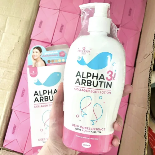 Kem Body Sữa Dưỡng Thể Alpha Arbutin 3 Plus + Collagen Lotion Dưỡng Trắng Da 500ml Precious